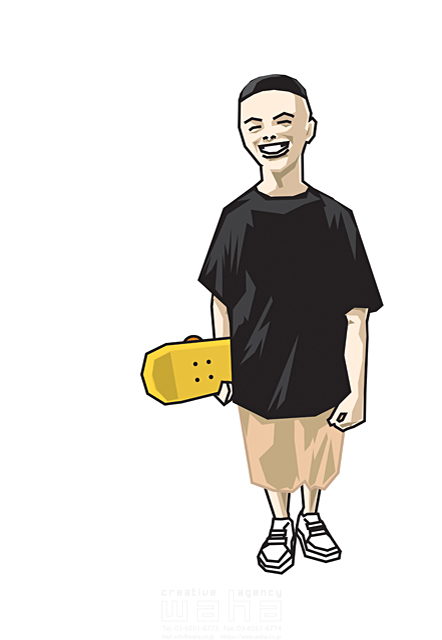 人物 若者 ファッション おしゃれ アパレル ヒップホップ ストリート スケートボード 遊ぶ 元気 健康 イラスト作品紹介 イラスト 写真のストックフォトwaha ワーハ カンプデータは無料