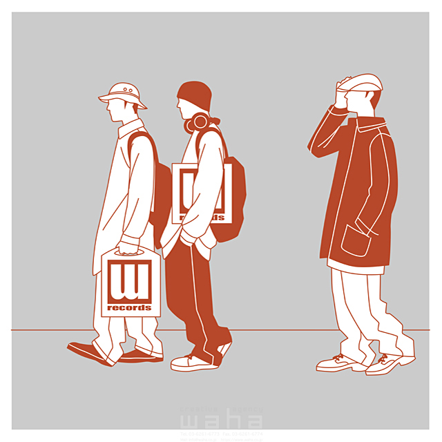 人物 若者 大学生 人物イメージ 3人 男性 男の子 友達 仲間 屋外 遊ぶ 歩く ヘッドホン レコード店 街 ストリート ショッピング イラスト作品紹介 イラスト 写真のストックフォトwaha ワーハ カンプデータは無料