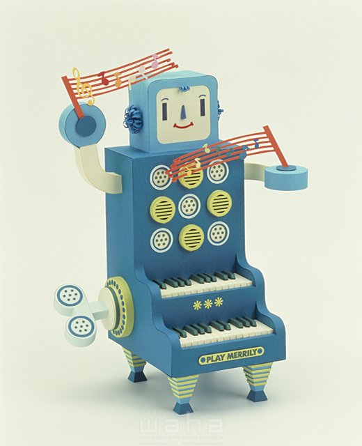 物 ロボット オルゴール 音楽 クラフト ペーパークラフト イラスト作品紹介 イラスト 写真のストックフォトwaha ワーハ
