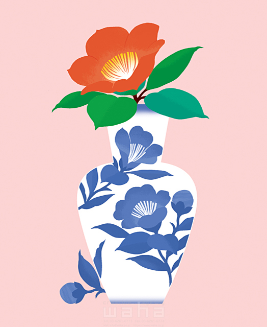 物 植物 花 椿 花瓶 イラスト作品紹介 イラスト 写真のストックフォトwaha ワーハ カンプデータは無料
