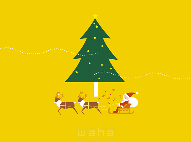 キャラクター サンタクロース クリスマス クリスマスツリー トナカイ そり イラスト作品紹介 イラスト 写真のストックフォトwaha ワーハ カンプデータは無料