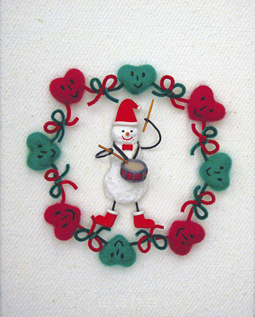 イラスト＆写真のストックフォトwaha（ワーハ）　キャラクター、雪だるま、サンタクロース、クリスマス、リース、楽器、鼓笛隊、クラフト　YOSHIMI　18-0188b