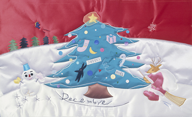 イラスト＆写真のストックフォトwaha（ワーハ）　クリスマス、クリスマスツリー、クラフト　チコウ カオル　18-0199b