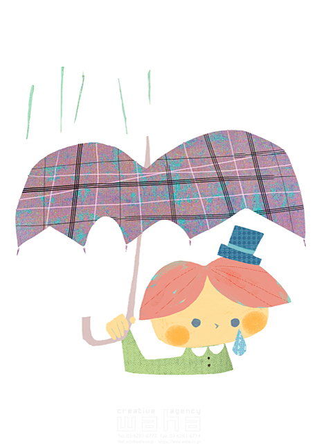 人物 子供 1人 傘 雨 泣く 悲しむ かわいい 白バック イラスト作品紹介 イラスト 写真のストックフォトwaha ワーハ カンプデータは 無料