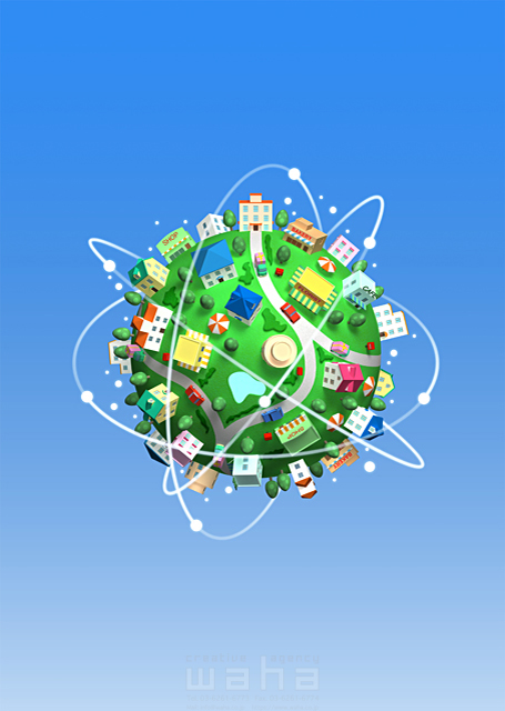 街 地球 世界 社会 It ネットワーク テクノロジー グローバル 3d イラスト作品紹介 イラスト 写真のストックフォトwaha ワーハ カンプデータは無料