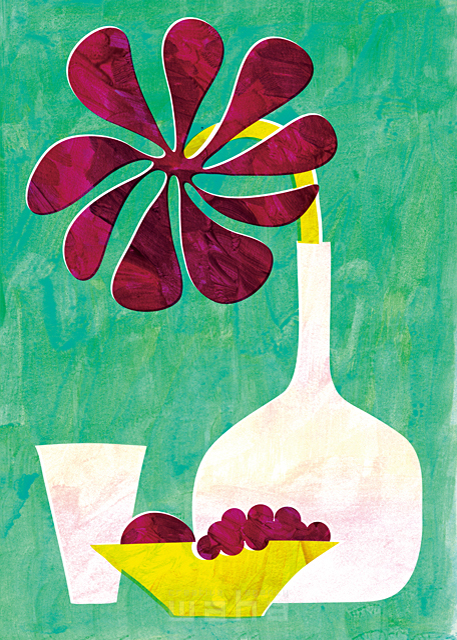 イラスト＆写真のストックフォトwaha（ワーハ）　生活小物、雑貨、花瓶、観葉植物、果物、コップ　Ananas Works　18-5180b
