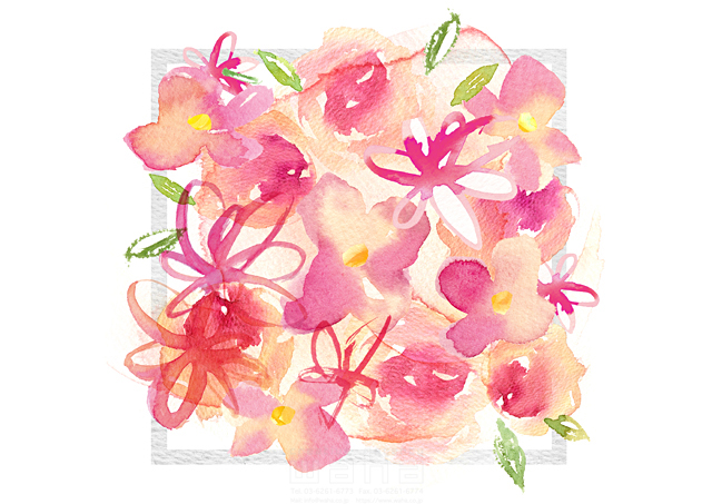 イラスト＆写真のストックフォトwaha（ワーハ）　花、植物、リボン、プレゼント　たけもと えりこ　18-6242b