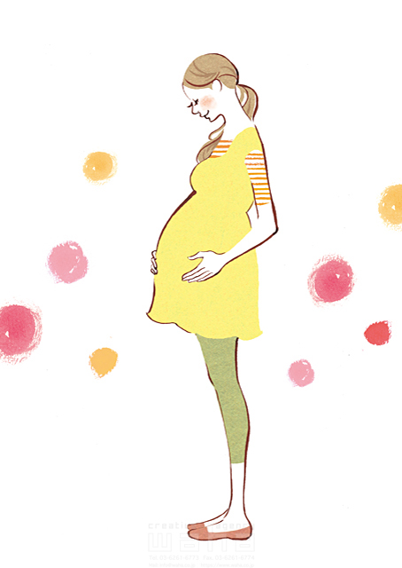 人物 女性 母親 妊婦 妊娠 赤ちゃん 愛情 マタニティ イラスト作品紹介 イラスト 写真のストックフォトwaha ワーハ