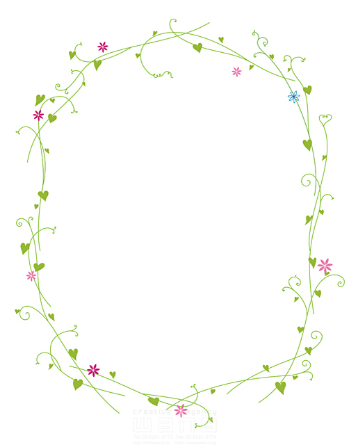 植物 エコ グリーンライフ 自然 ロハス お祝い 葉 ハート エコロジー 楕円 丸 メッセージボード 緑 イメージ 額 枠 ツル ツタ 花 花輪 イラスト作品紹介 イラスト 写真のストックフォトwaha ワーハ カンプデータは無料