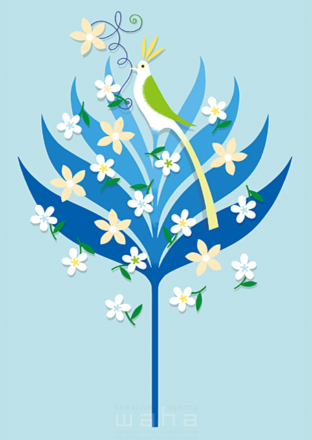 イメージ 鳥 木 植物 花 葉 エコロジー 平和 自然 シンボルマーク イラスト作品紹介 イラスト 写真のストックフォトwaha ワーハ カンプデータは無料