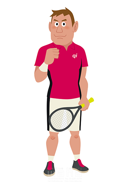 スポーツ 人物 テニス インストラクター 男性 趣味 健康 イラスト作品紹介 イラスト 写真のストックフォトwaha ワーハ カンプデータは無料