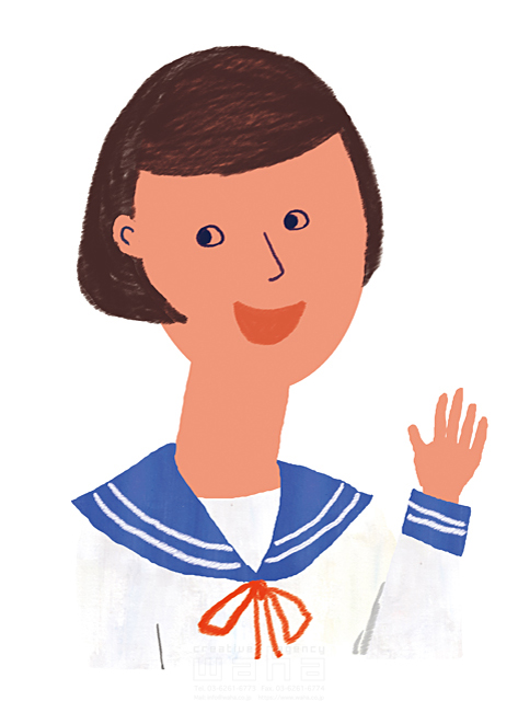 おしゃれ 女の子 イラスト 元気