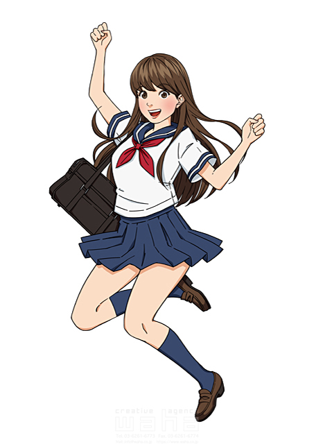 50年以上 可愛い 女子 高校生 イラスト