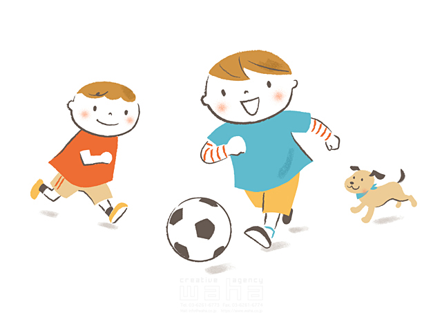 人 人々 複数 子供 男の子 小学生 遊ぶ 生活 日常 暮らし サッカー ボール 元気 イラスト作品紹介 イラスト 写真のストックフォトwaha ワーハ