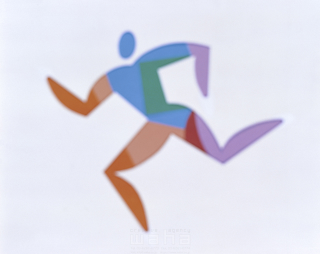 シルエット 人 人物イメージ カラフル 色彩 走る イラスト作品紹介 イラスト 写真のストックフォトwaha ワーハ カンプデータは無料