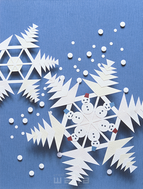 立体 クラフト 日本 和風 和物 カレンダー 季節 冬 クリスマス 雪の結晶 12月 イラスト作品紹介 イラスト 写真のストックフォトwaha ワーハ