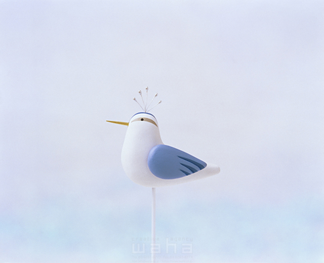 イラスト＆写真のストックフォトwaha（ワーハ）　立体、クラフト、さわやか、鳥　鈴木 ゆみ子　4-0861b
