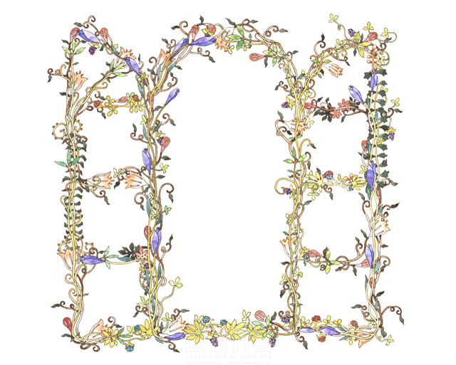 イラスト＆写真のストックフォトwaha（ワーハ）　植物、花、窓、エコロジー　清水 幸枝　4-1001b