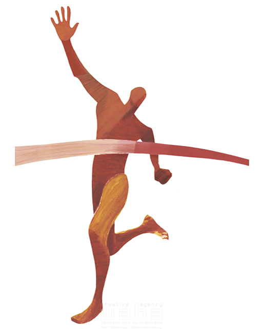 人物 抽象画 スポーツ 筋肉 走る マラソン ゴール シルエット イラスト作品紹介 イラスト 写真のストックフォトwaha ワーハ カンプデータは無料