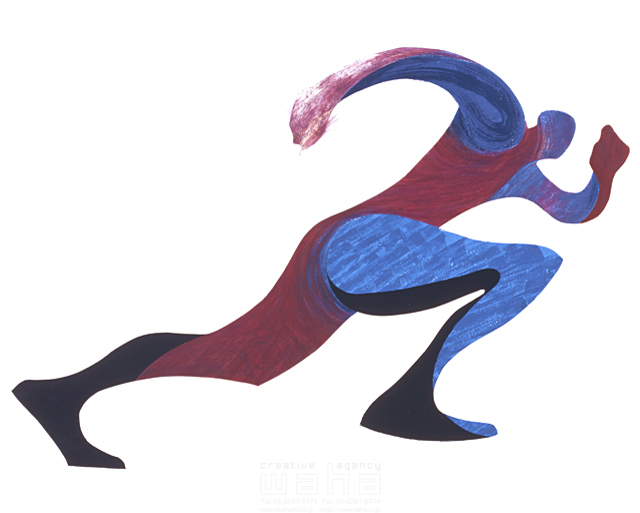 人物 抽象画 スポーツ 筋肉 走る シルエット スピード感 イラスト作品紹介 イラスト 写真のストックフォトwaha ワーハ