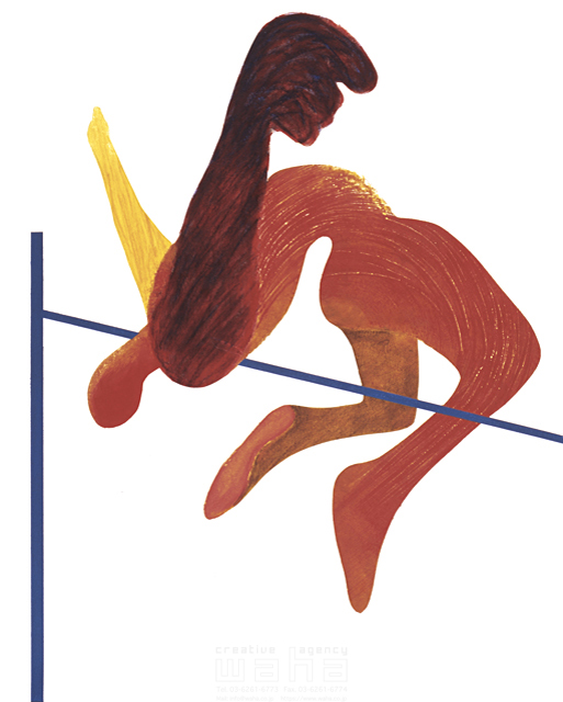 人物 抽象画 スポーツ 筋肉 跳ぶ 高跳び シルエット 陸上 イラスト作品紹介 イラスト 写真のストックフォトwaha ワーハ カンプデータは無料