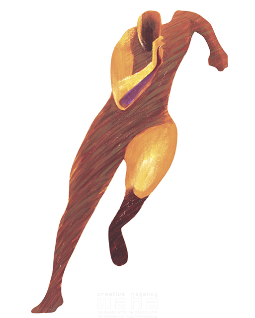 人物 抽象画 スポーツ 筋肉 走る 陸上 シルエット スピード感 イラスト作品紹介 イラスト 写真のストックフォトwaha ワーハ カンプデータは無料