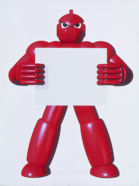 キャラクター ロボット 機械 未来 ホワイトボード メッセージボード ボード 案内 イラスト作品紹介 イラスト 写真のストックフォトwaha ワーハ