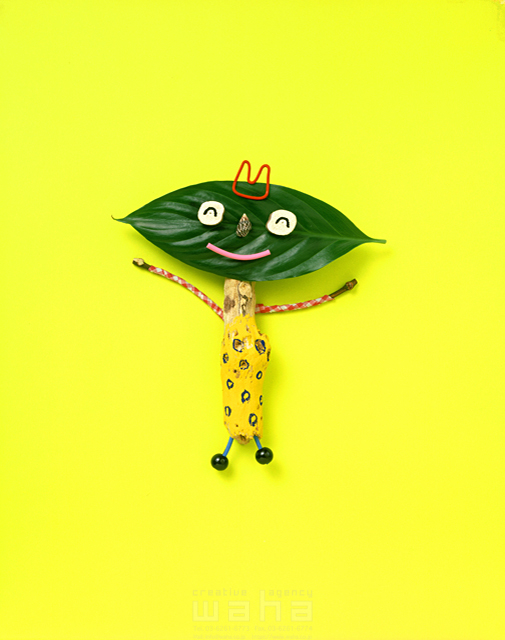 キャラクター 立体 クラフト 人形 イメージ 手芸 植物 葉 緑 エコ 擬人化 生物 イラスト作品紹介 イラスト 写真のストックフォトwaha ワーハ カンプデータは無料