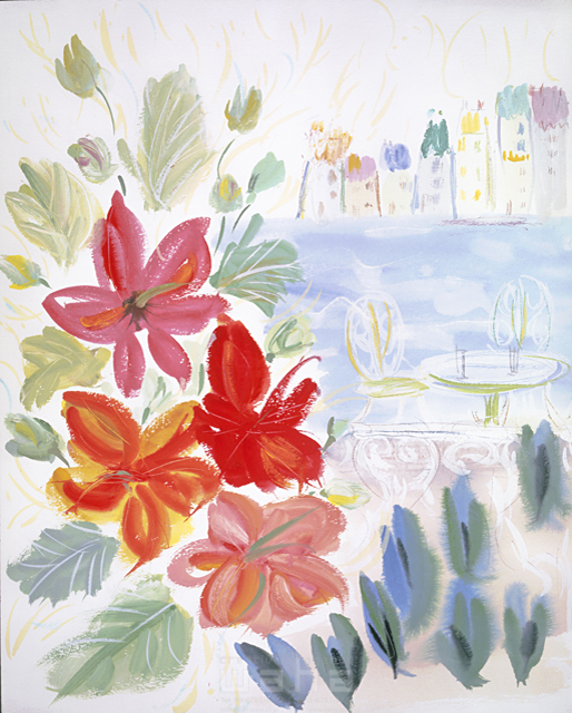 イラスト＆写真のストックフォトwaha（ワーハ）　植物、水彩、花、屋外、ロハス、日常、生活、暮らし、花瓶、フラワーアレンジメント、生花　中野 和美　6-1680b
