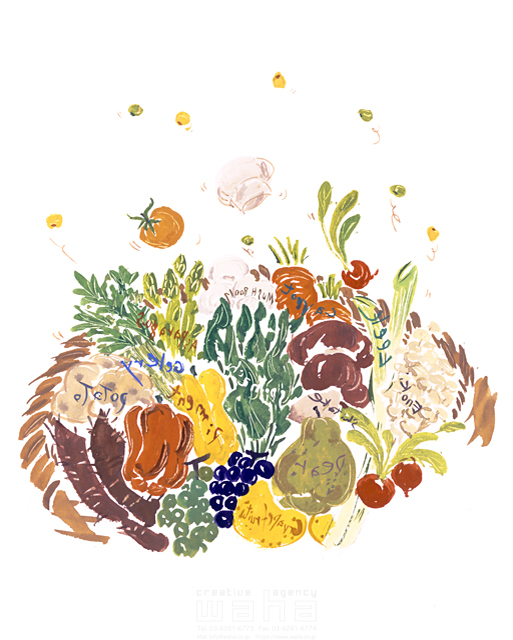 食材 食 実り 秋 素材 野菜 果物 作物 農業 健康 収穫 ファーム オーガニック イラスト作品紹介 イラスト 写真のストックフォトwaha ワーハ カンプデータは無料