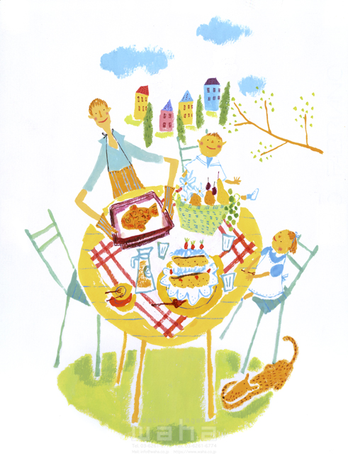 イラスト＆写真のストックフォトwaha（ワーハ）　家族、親子、料理、食材、ガーデンライフ　すがわら けいこ　7-1661c