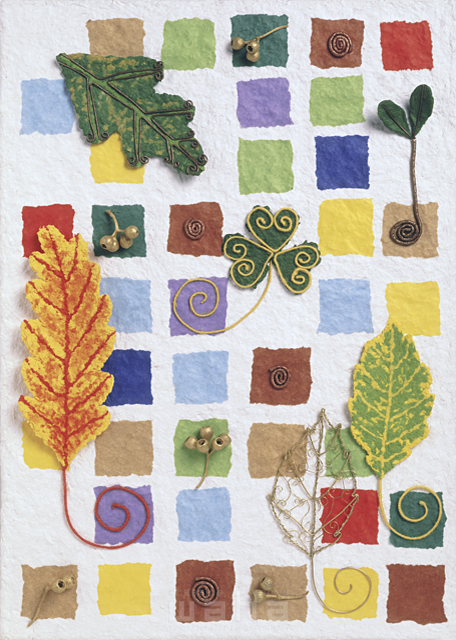 イラスト＆写真のストックフォトwaha（ワーハ）　エコロジー、ナチュラル、樹木、葉、花、果実、クラフト　YOSHIMI　8-1076b
