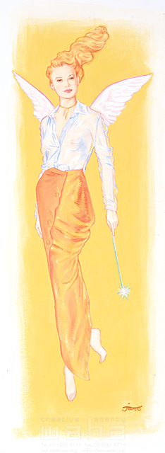 イラスト＆写真のストックフォトwaha（ワーハ）　女性、キャラクター、天使　斉藤 ユノ　9-1906c