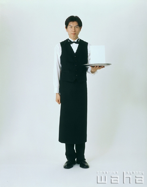 イラスト＆写真のストックフォトwaha（ワーハ）　人物、日本人、職業、白バック、メッセージボード、仕事　p1-2245a