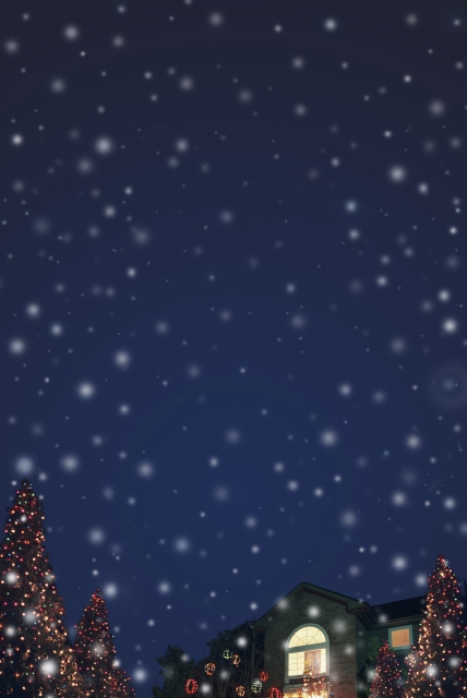 住宅 家 イルミネーション 屋外 クリスマス 夜 夜空 雪 フォト作品紹介 イラスト 写真のストックフォトwaha ワーハ カンプデータは無料
